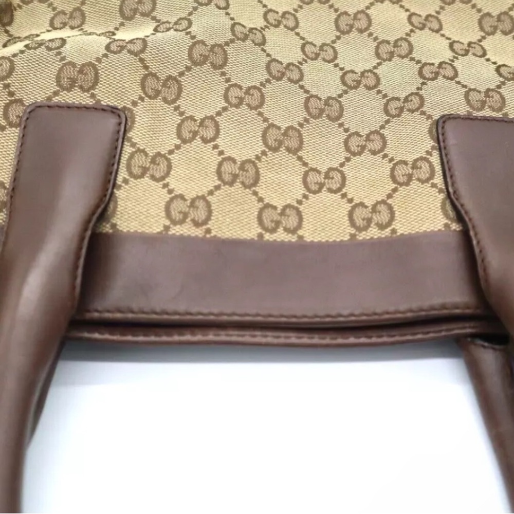GUCCI GG Canvas Hand Bag Beige 1119 Authentic in EUC STUNNING BAG - Picture 9 of 16